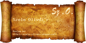 Szele Olivér névjegykártya